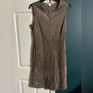NWOT Chelsea and Violet gray faux suede dress size small